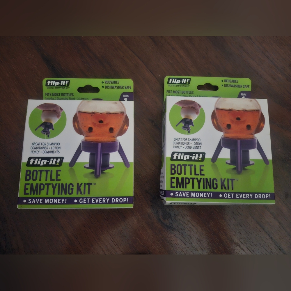 NIB Flip-it! Bottle Emptying Kit (2 Boxes)